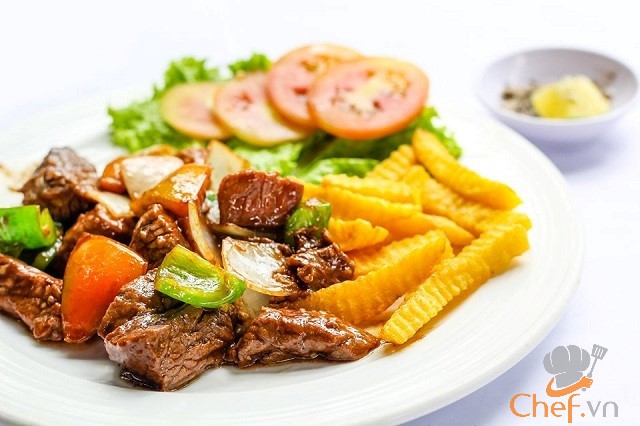 Cách làm bò lúc lắc khoai tây chiên ngon