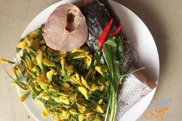 Cách nấu canh chua bông điên điển cá lóc ngon