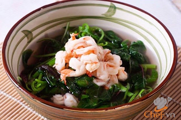 Cách nấu canh rau dền với tôm thanh mát cho trưa hè nóng bức