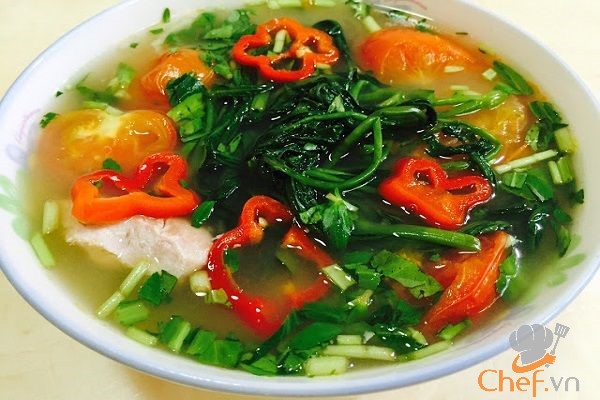Xuýt xoa với cách nấu canh rau muống cà chua lạ miệng ngon cơm