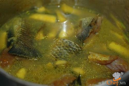 Đậm đà ngon cơm với canh cá nấu chuối xanh
