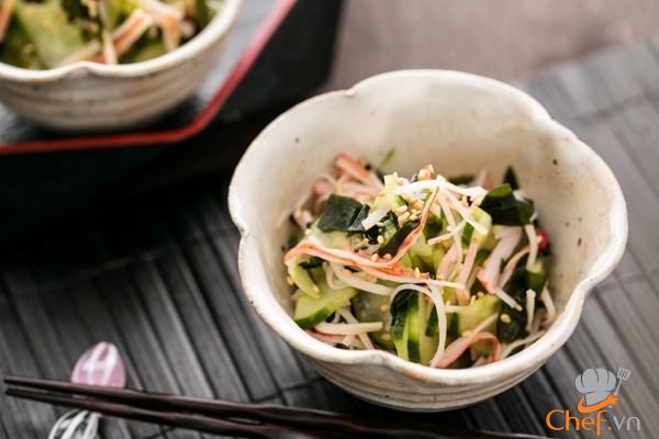 Giòn ngon món salad dưa leo kiểu Nhật