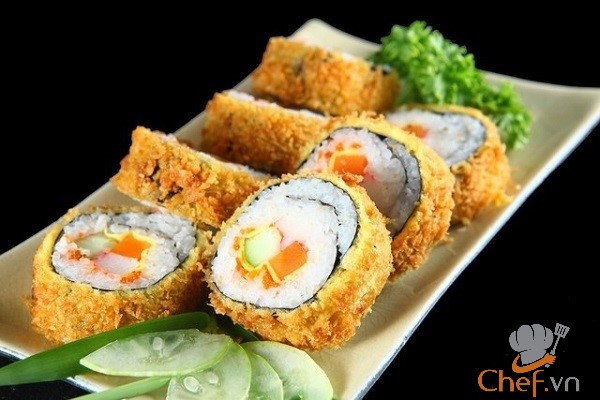 Lạ miệng với cách làm Sushi chiên xù giòn ngon