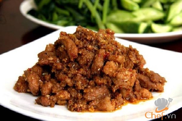 Cách làm món mắm ruốc xào thịt ngon cùng cách để lâu